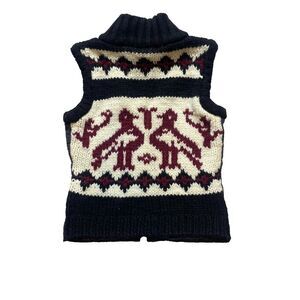 BB's Closet Vest Youth Large‎ Black Quilted Nylon Wool Full Zip Outerwear Girls